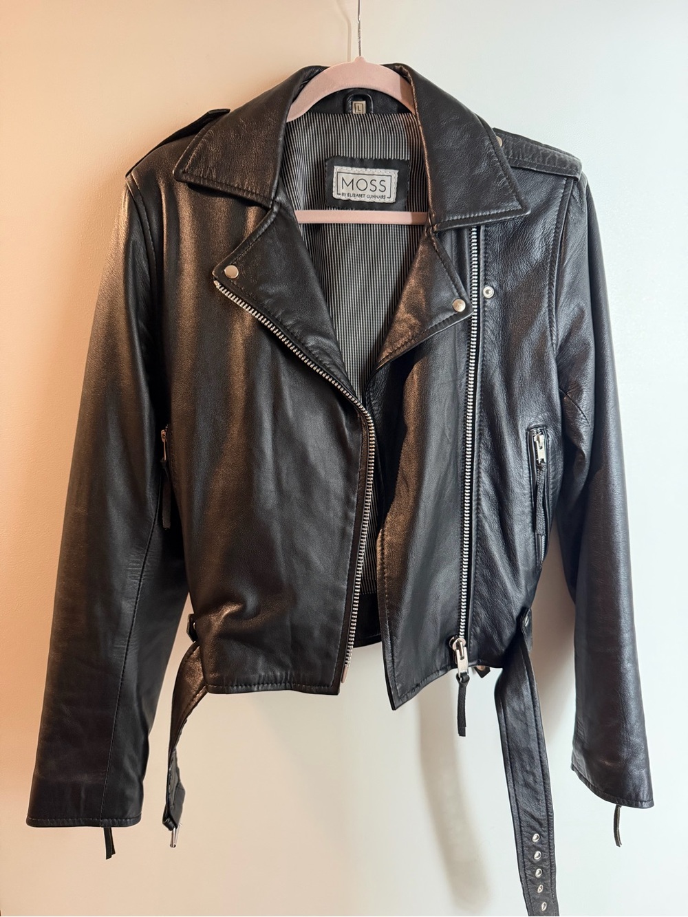 Leather Biker Jacket - Black